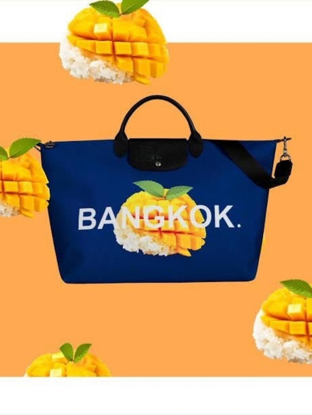 Longchamp Special Edition  Bangkok  Weekender Tote - Le Pliage Du Monde